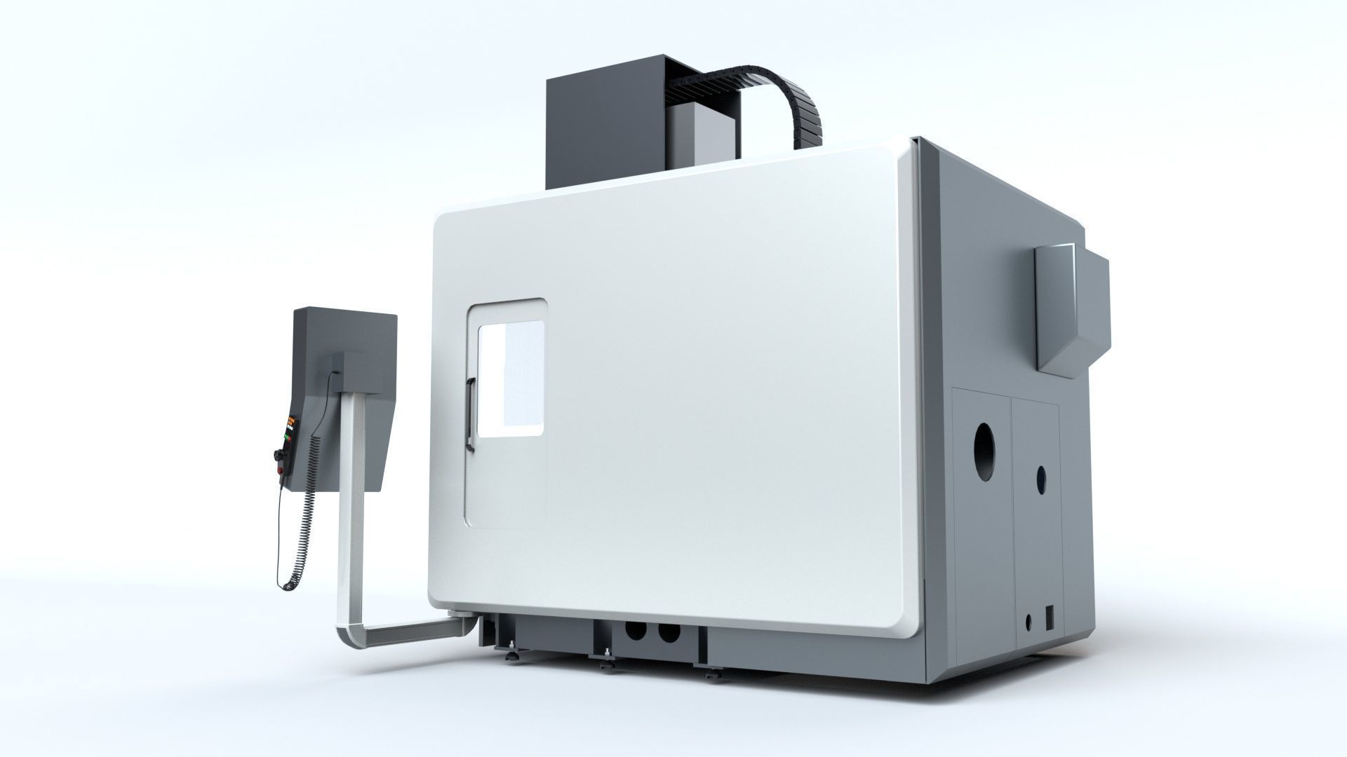 Doosan Milling  CNC Machine Rigged 3D model_5