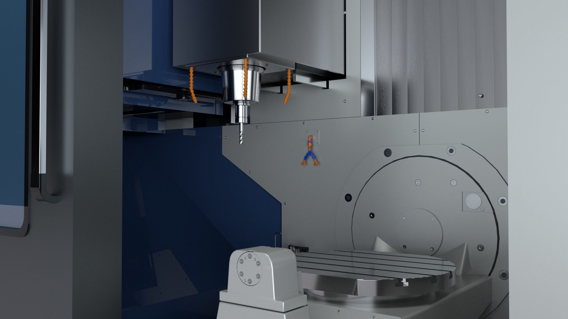 Doosan Milling  CNC Machine Rigged 3D model_50