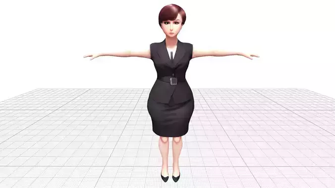 Sophia the Business Woman Low-poly 3D model