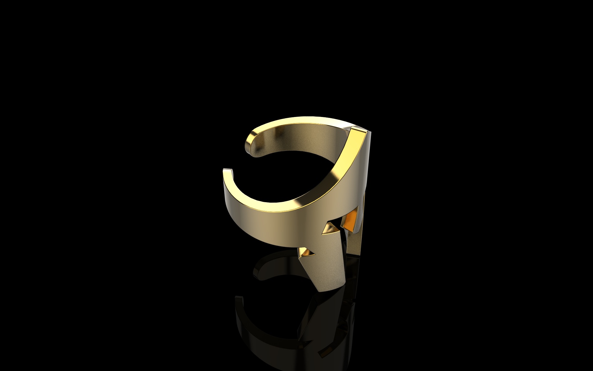 Spartan Helmet ring model 1010 3D print model_26