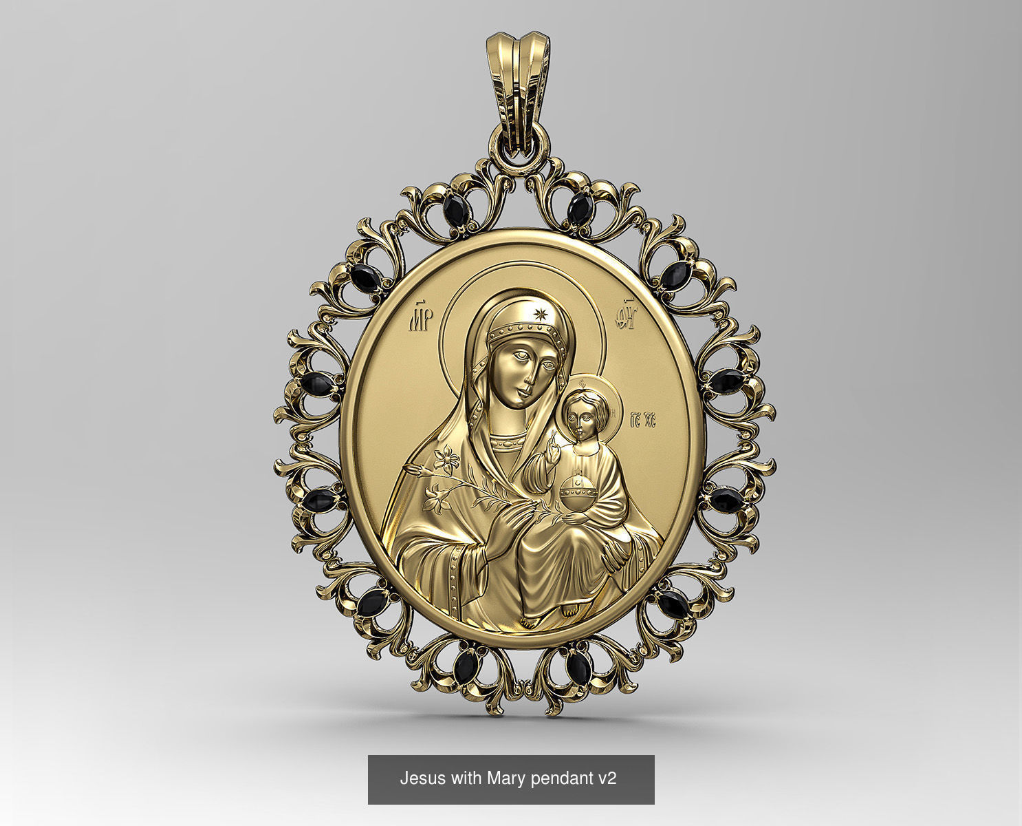 Jesus with Mary - collection of two pendants _2