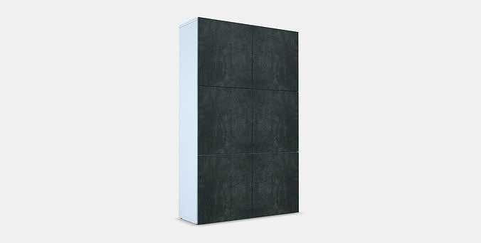 BESTA Storage combination with doors 64 Low-poly 3D model