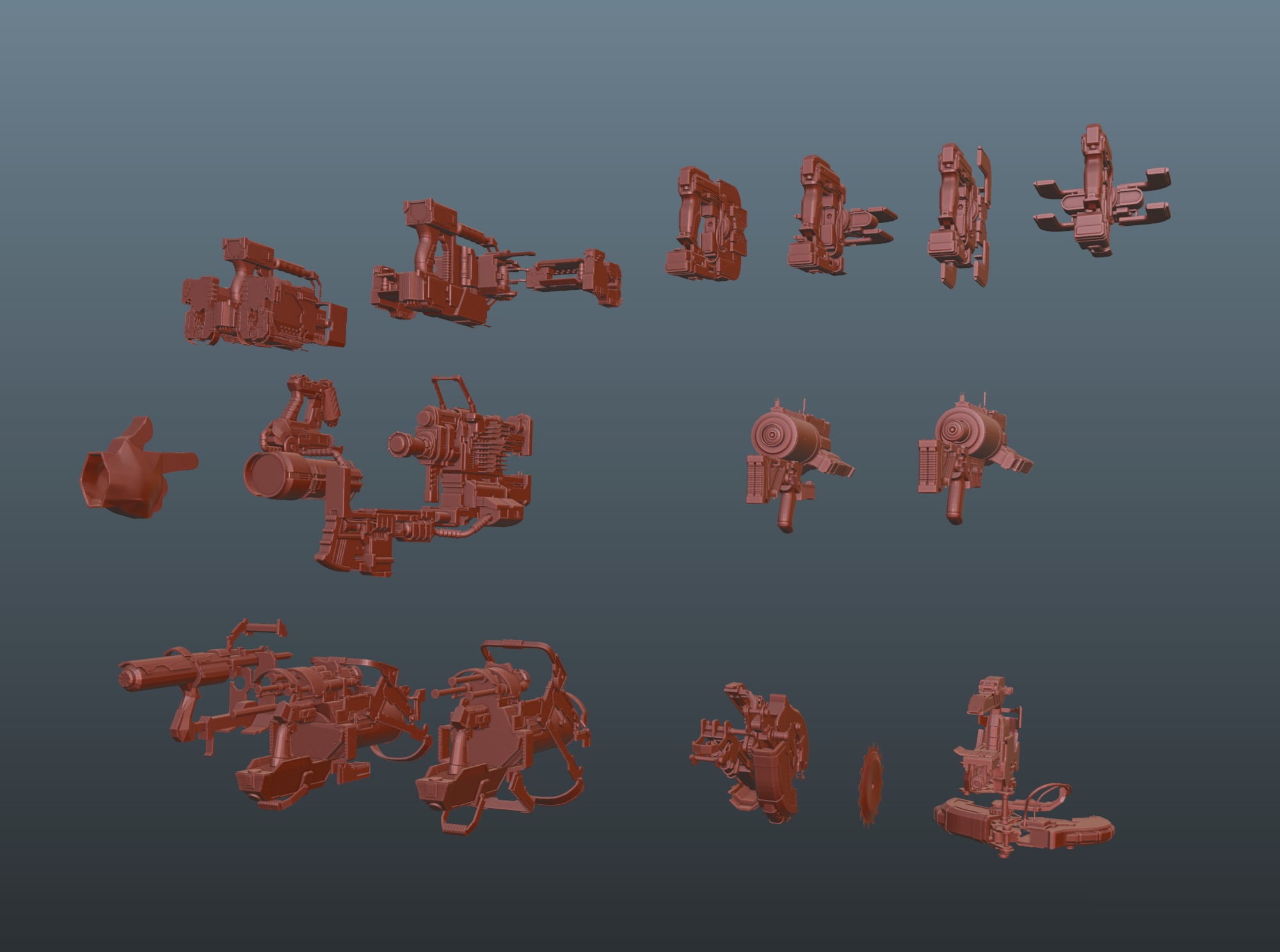 Dead Space Weapons pack 3D print model_7