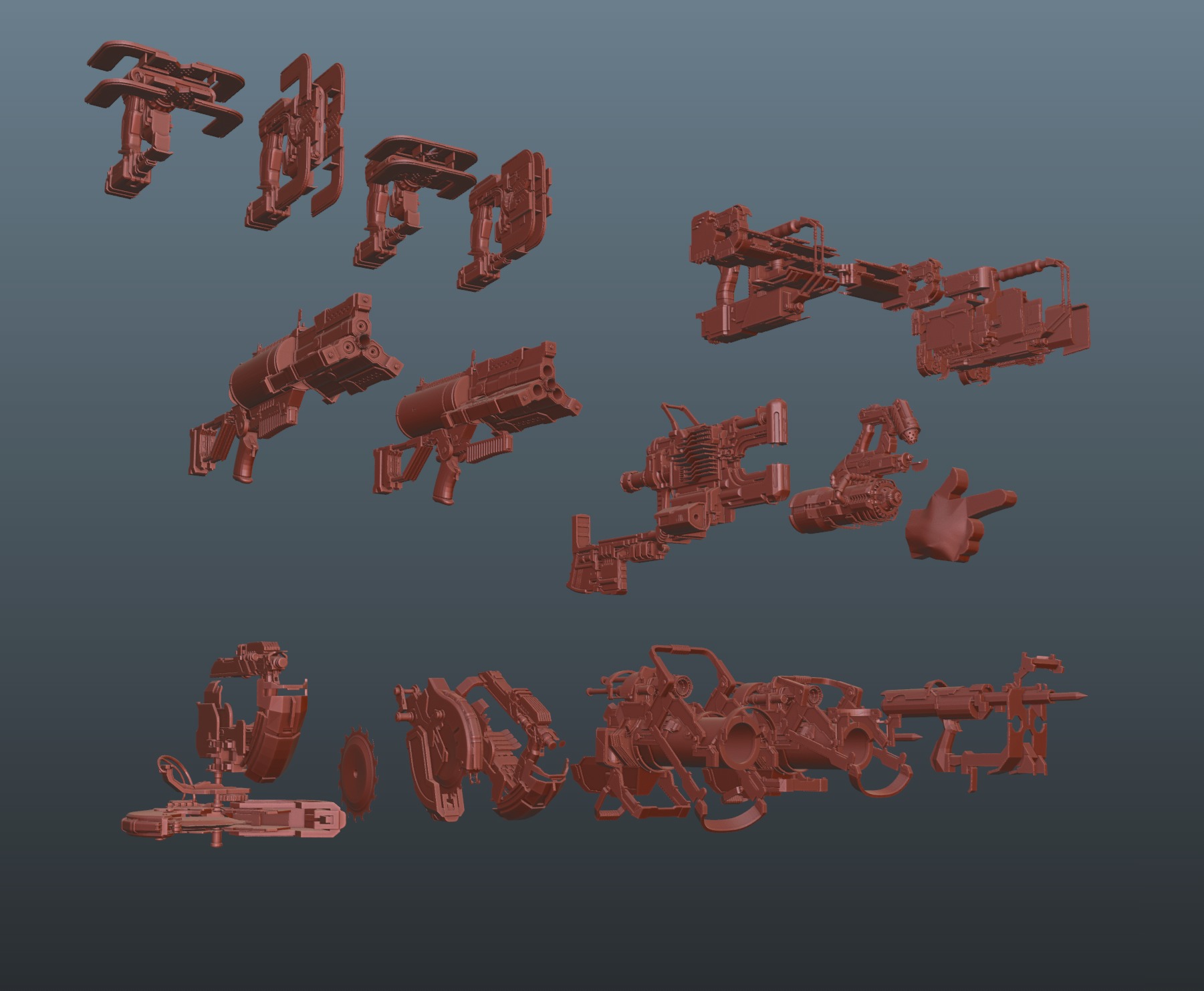 Dead Space Weapons pack 3D print model_1