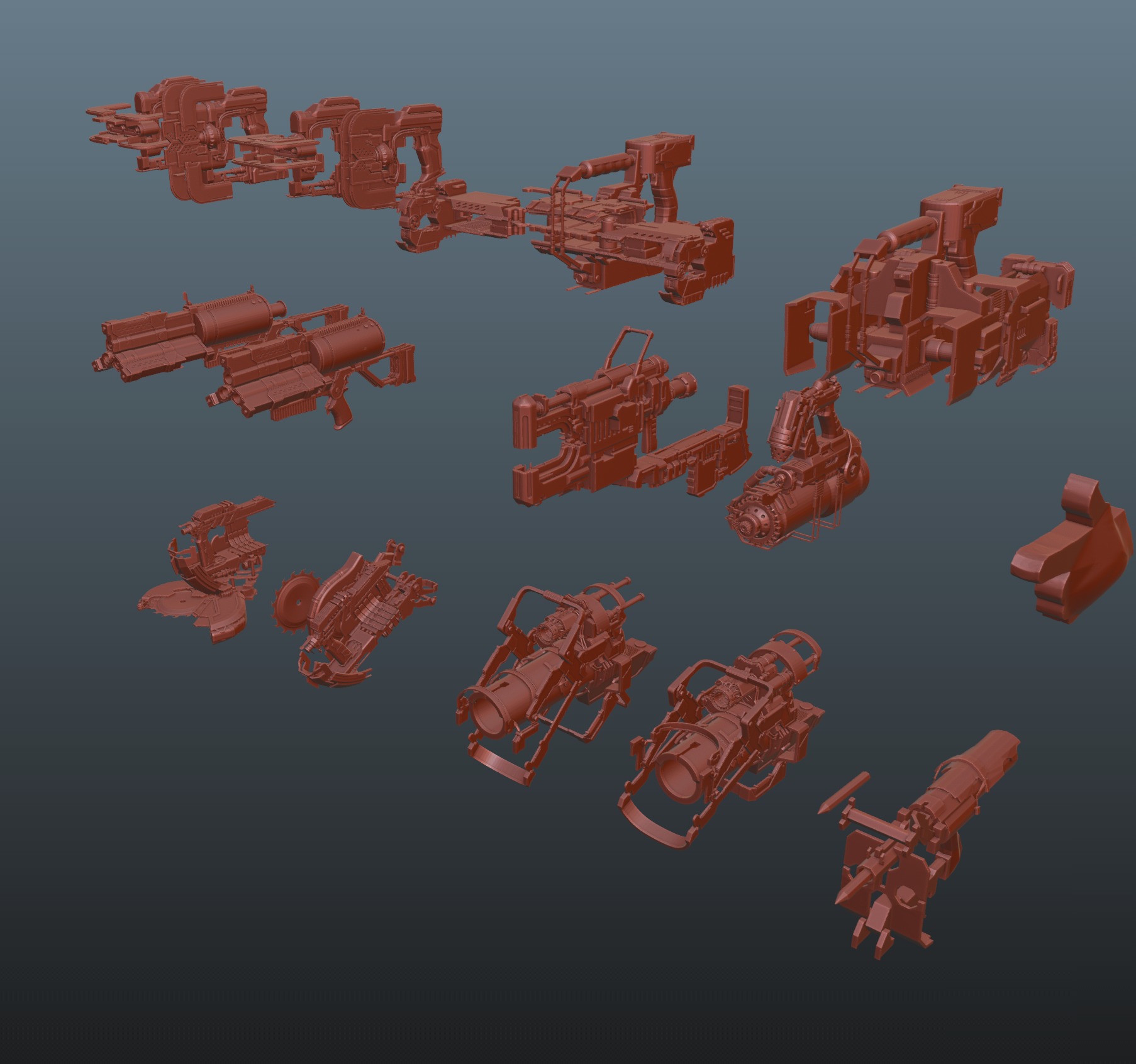 Dead Space Weapons pack 3D print model_5