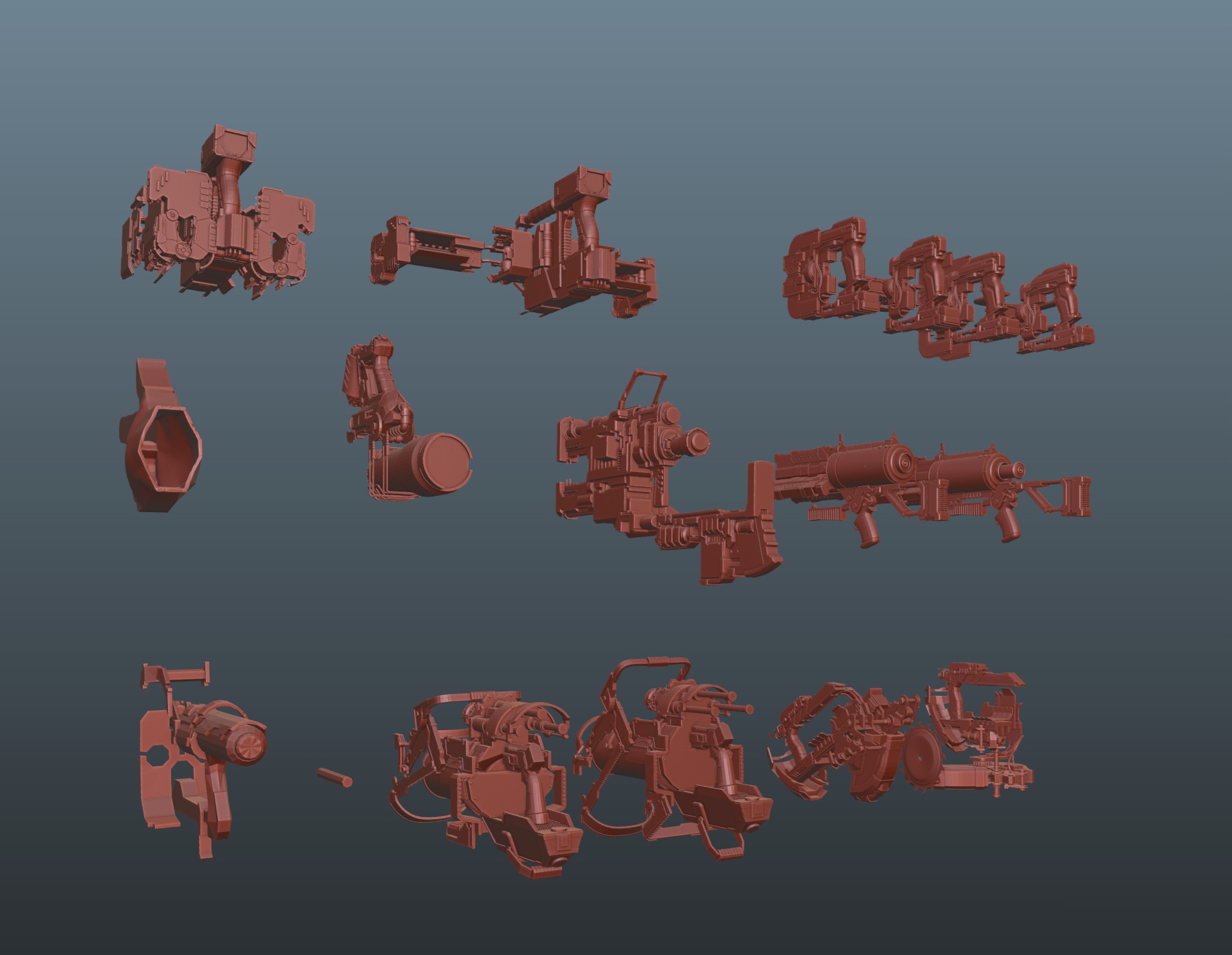 Dead Space Weapons pack 3D print model_6