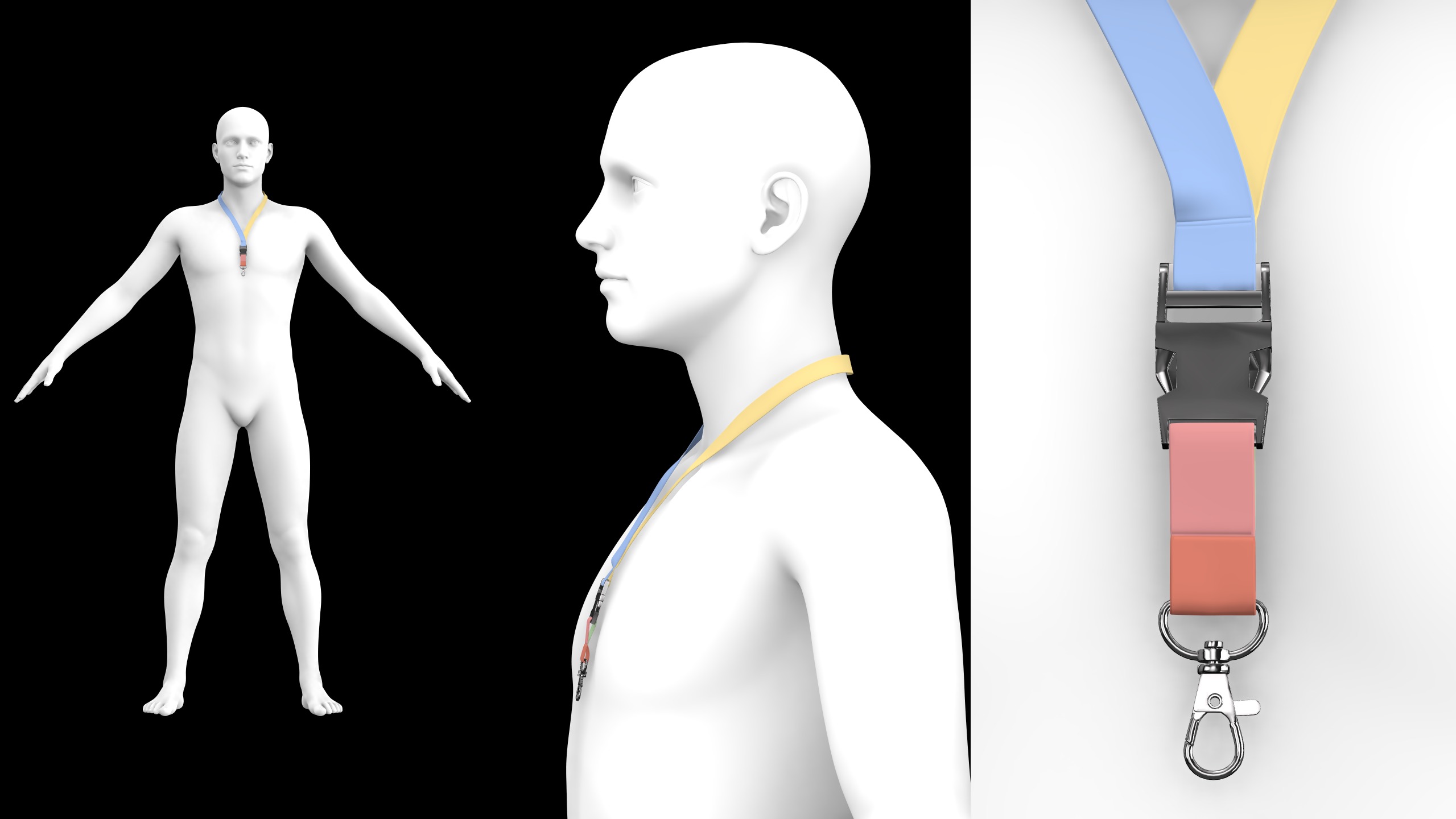 BASIC NECK STRAPS genesis8 highpoly 3D model_9