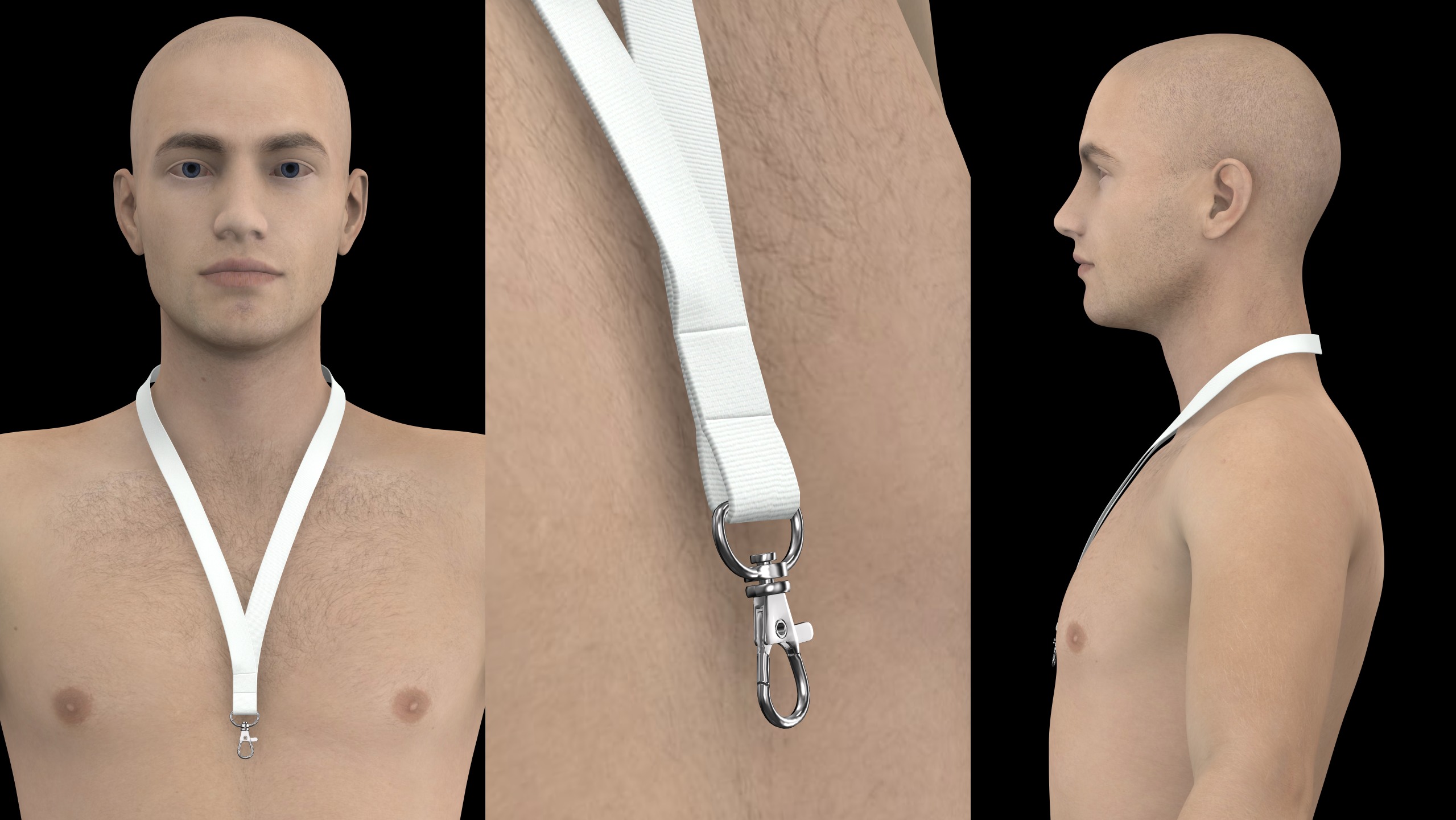 BASIC NECK STRAPS genesis8 highpoly 3D model_2