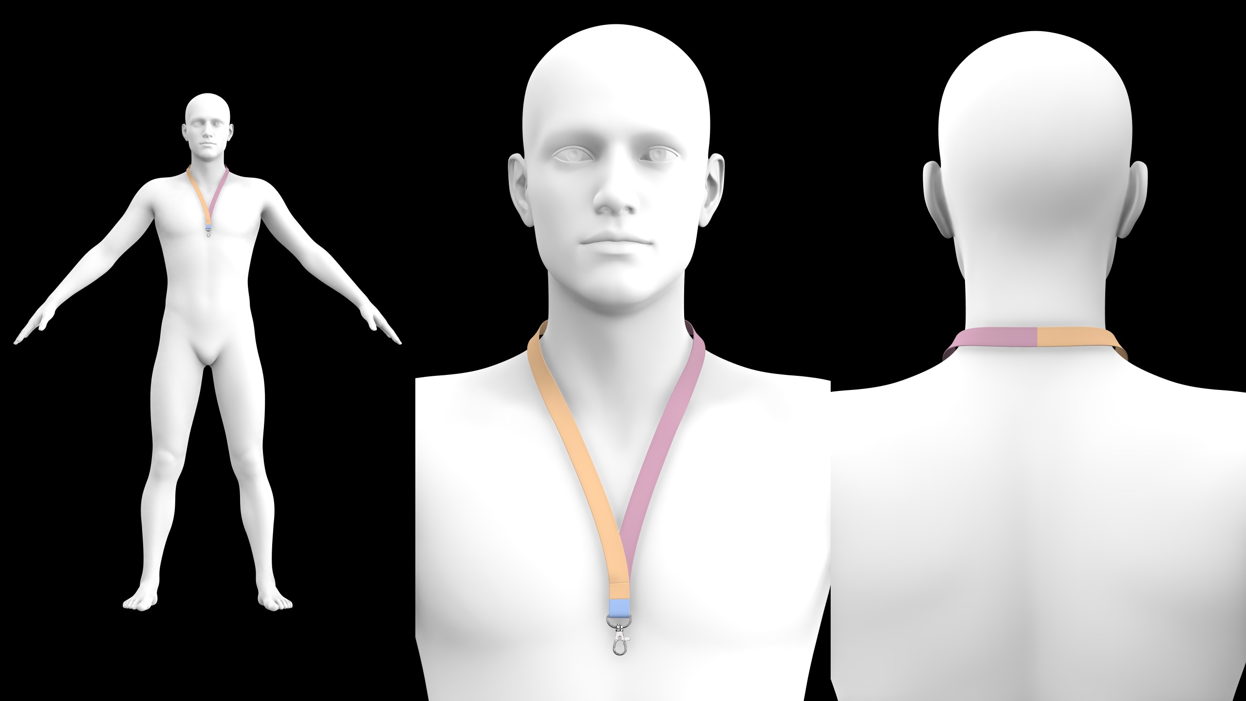 BASIC NECK STRAPS genesis8 highpoly 3D model_1