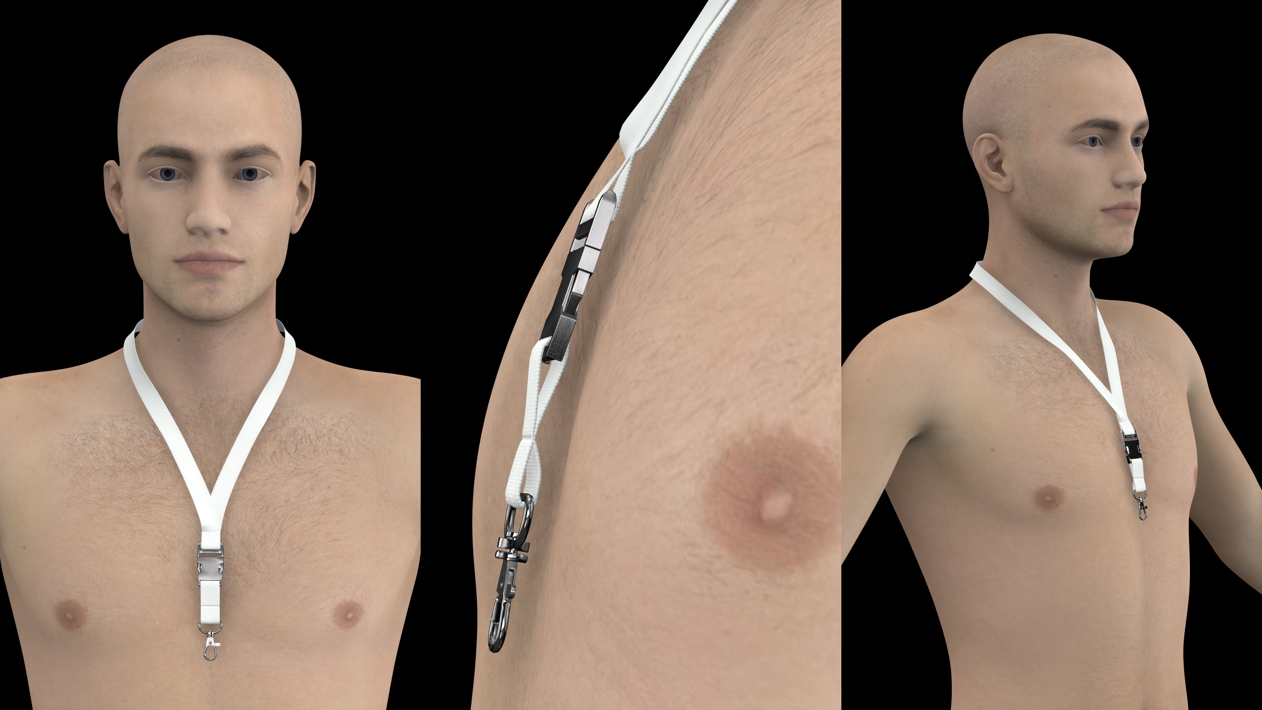 BASIC NECK STRAPS genesis8 highpoly 3D model_10