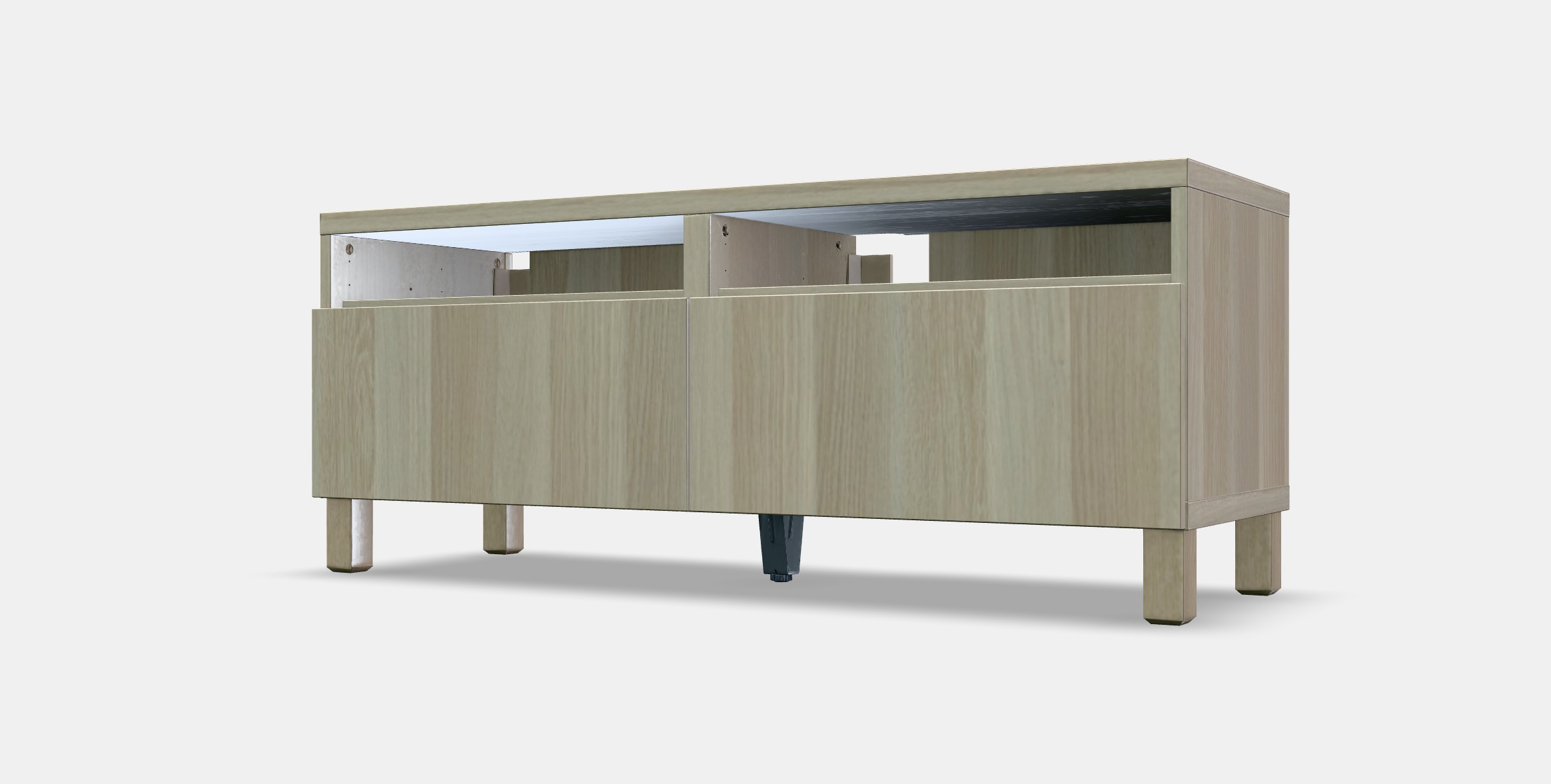 BESTA TV bench with drawers 12 Low-poly 3D model_12