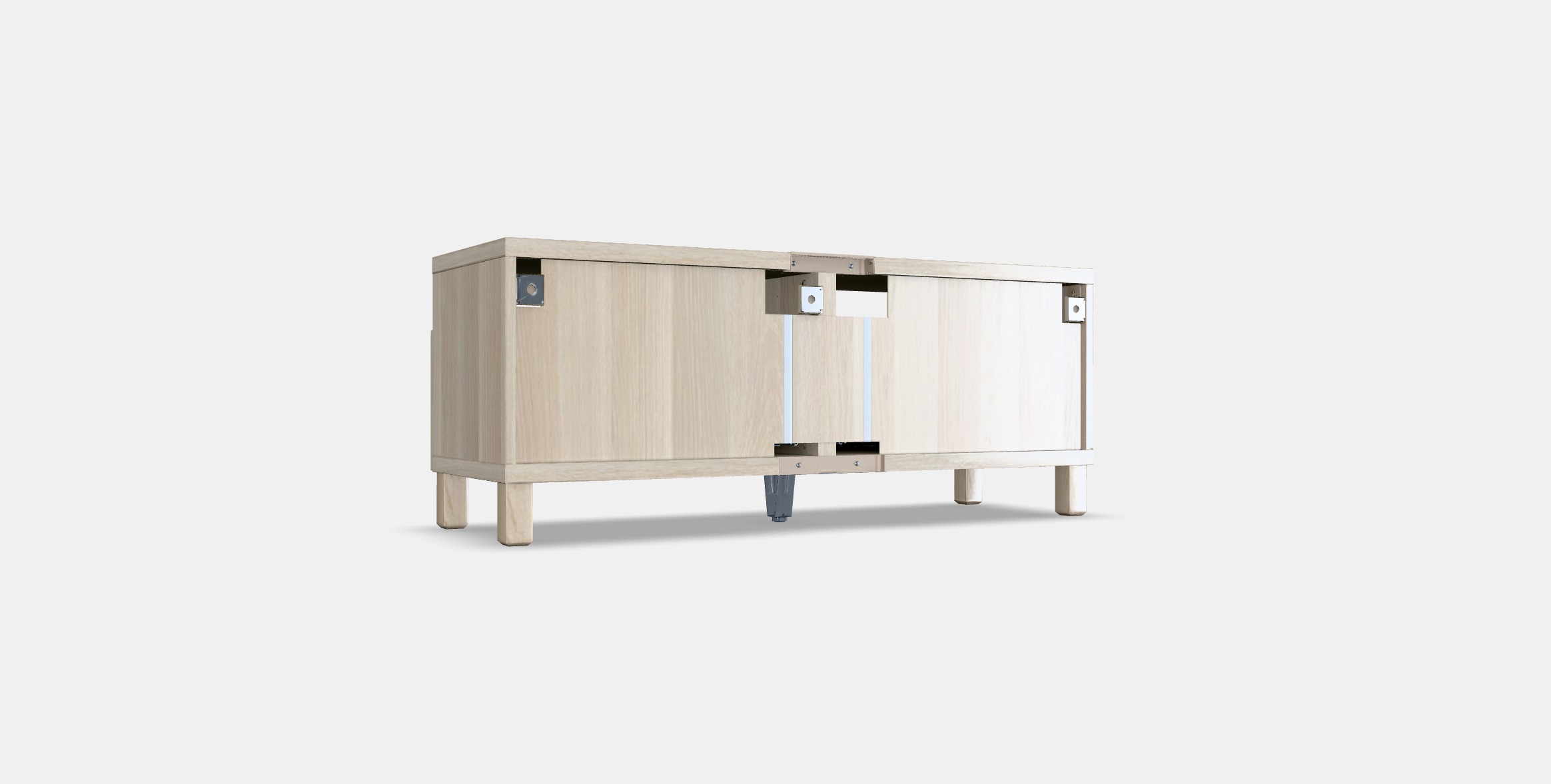 BESTA TV bench with drawers 12 Low-poly 3D model_15