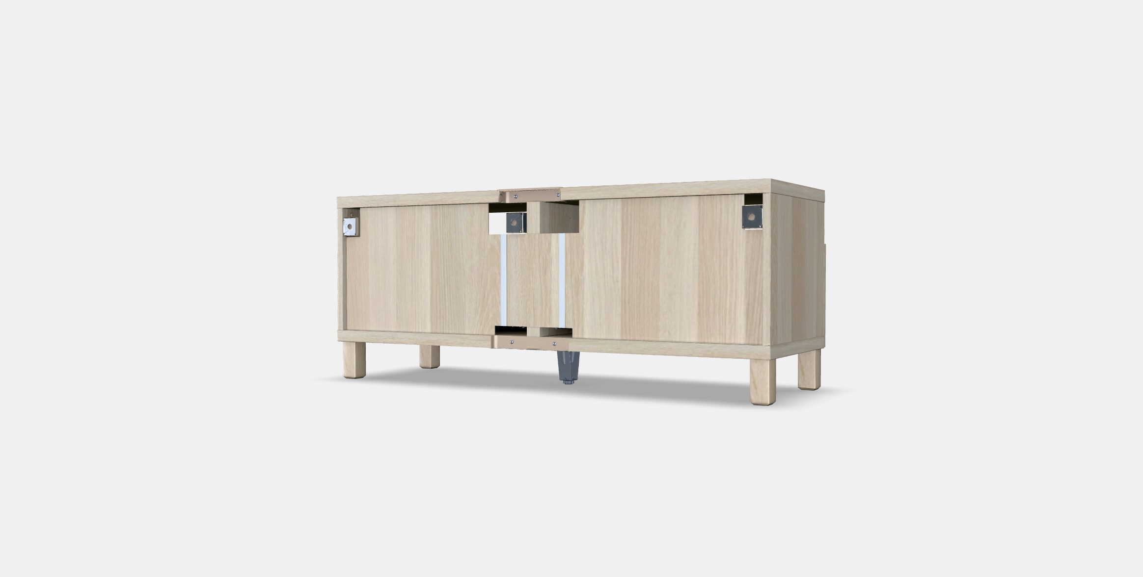 BESTA TV bench with drawers 12 Low-poly 3D model_4
