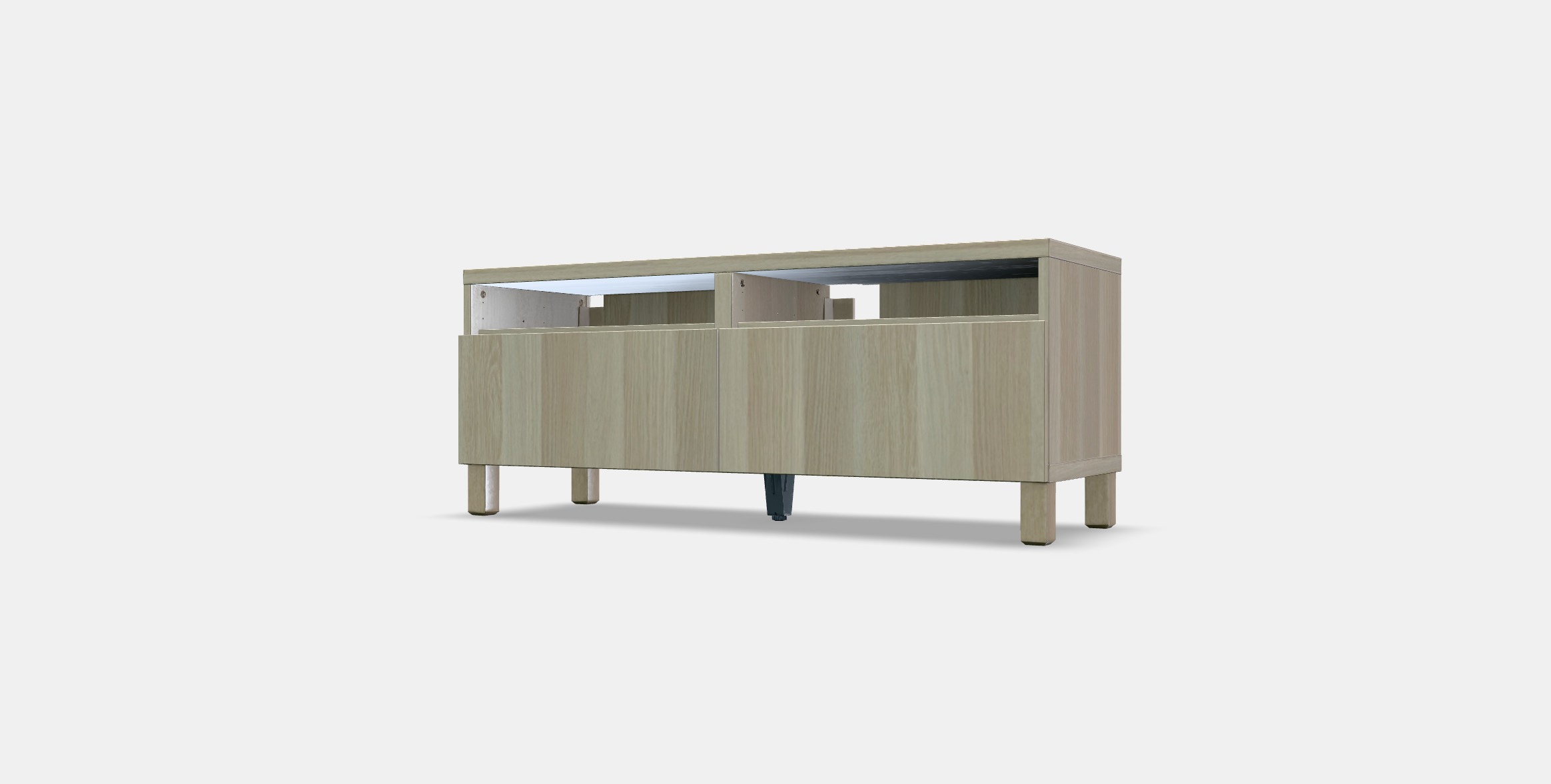 BESTA TV bench with drawers 12 Low-poly 3D model_11