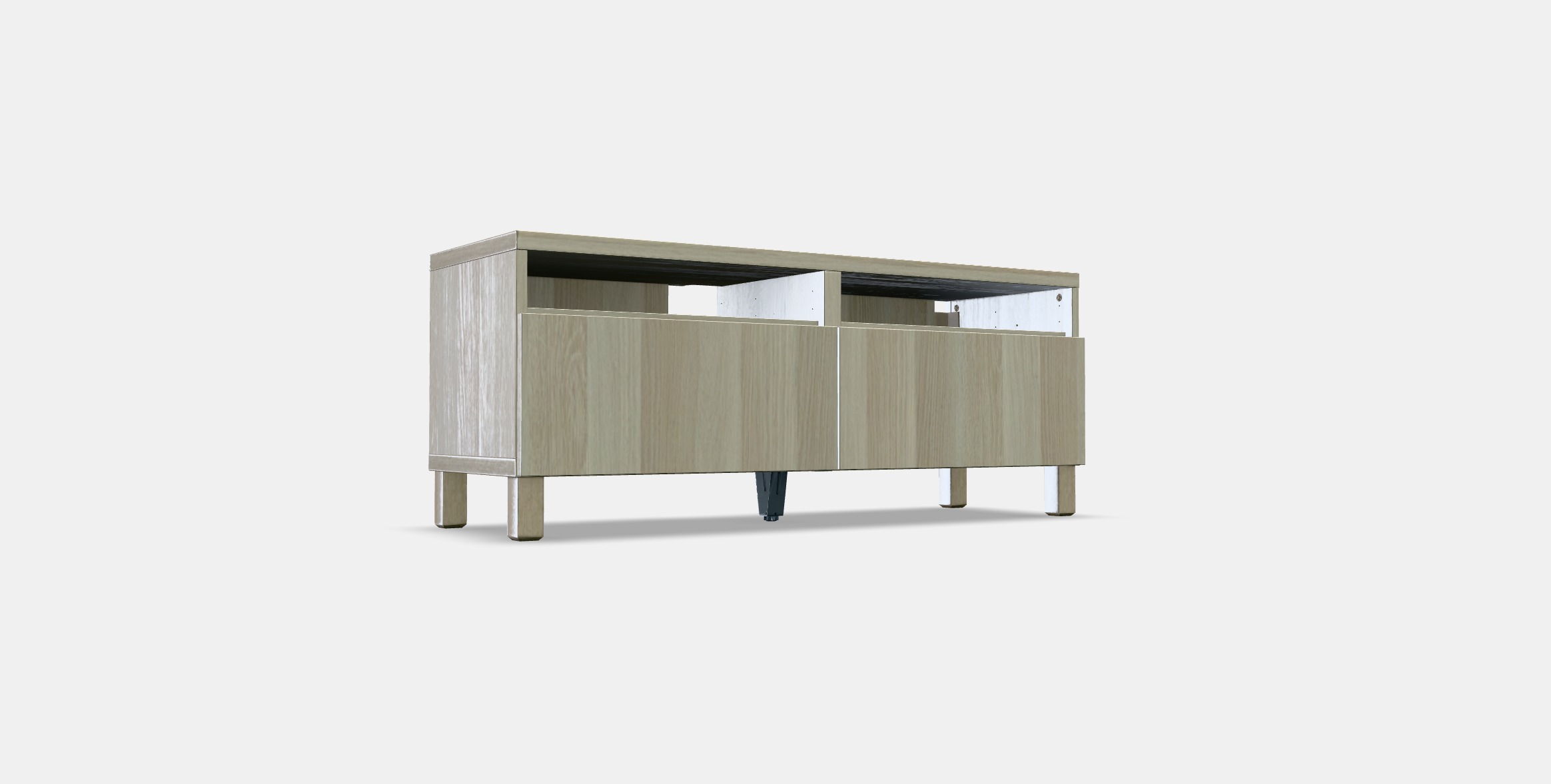 BESTA TV bench with drawers 12 Low-poly 3D model_2