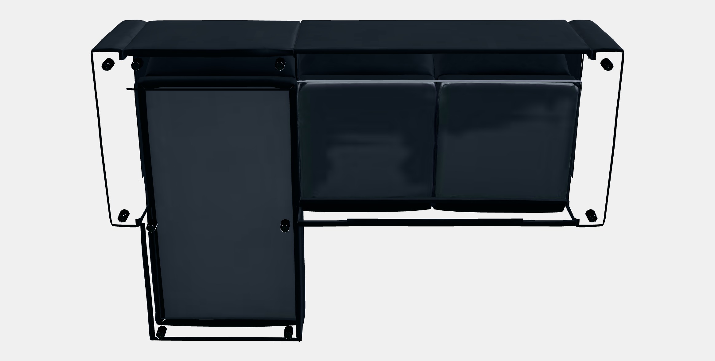 VIMLE 3-seat sofa 29 Low-poly 3D model_8