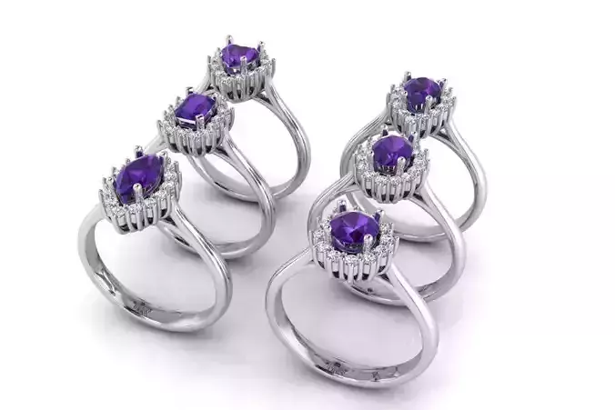 Cluster Rings Collection 6 Elegant Ring  Print Ready