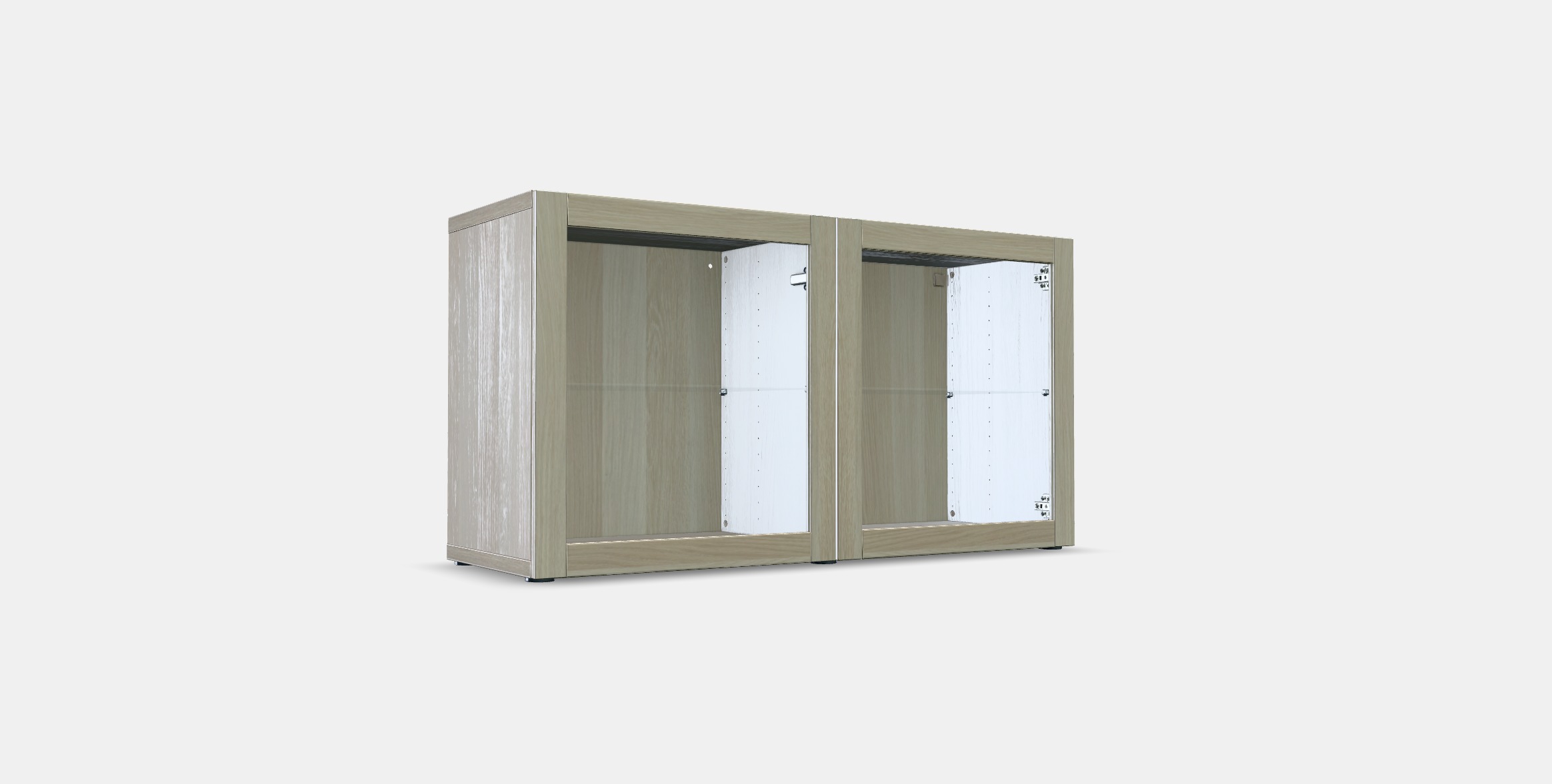 BESTA Shelf unit with glass doors 8 Low-poly 3D model_4