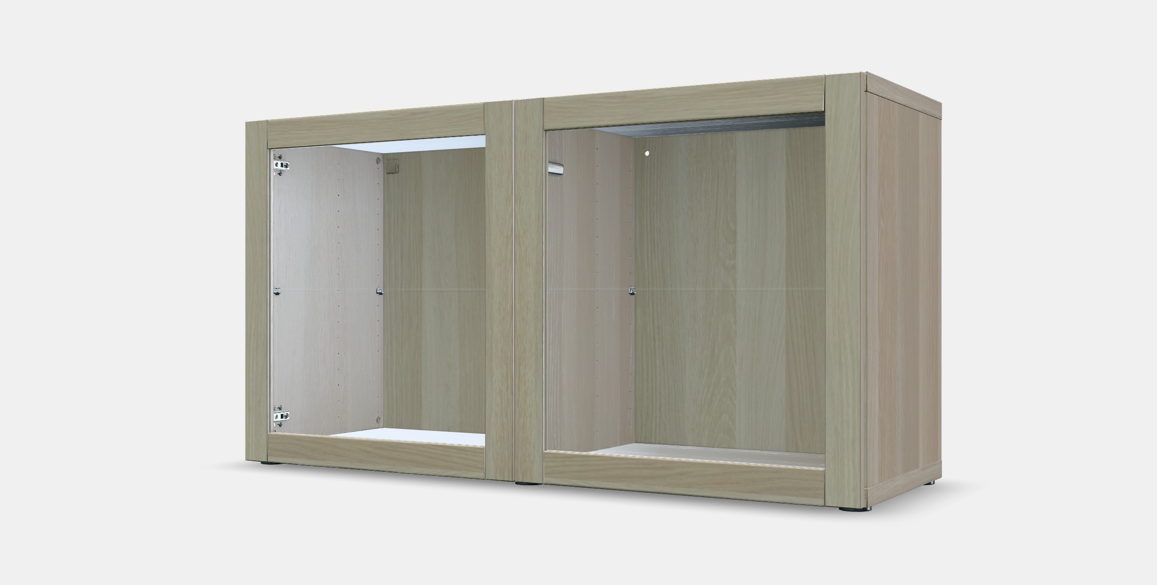 BESTA Shelf unit with glass doors 8 Low-poly 3D model_11