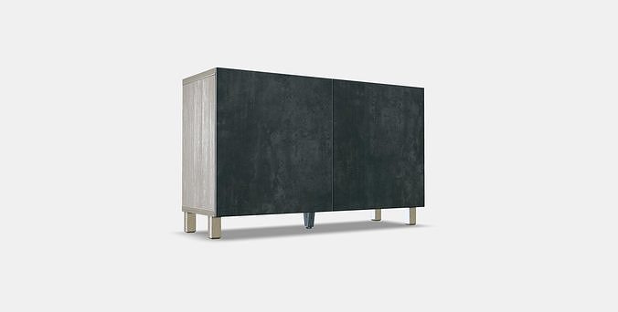 BESTA Storage combination with doors 65 Low-poly 3D model