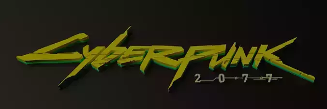 Cyberpunk 2077 3D Logo Blender