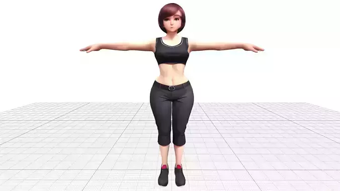 AvaFit 3D Fitness Model Low-poly 3D model