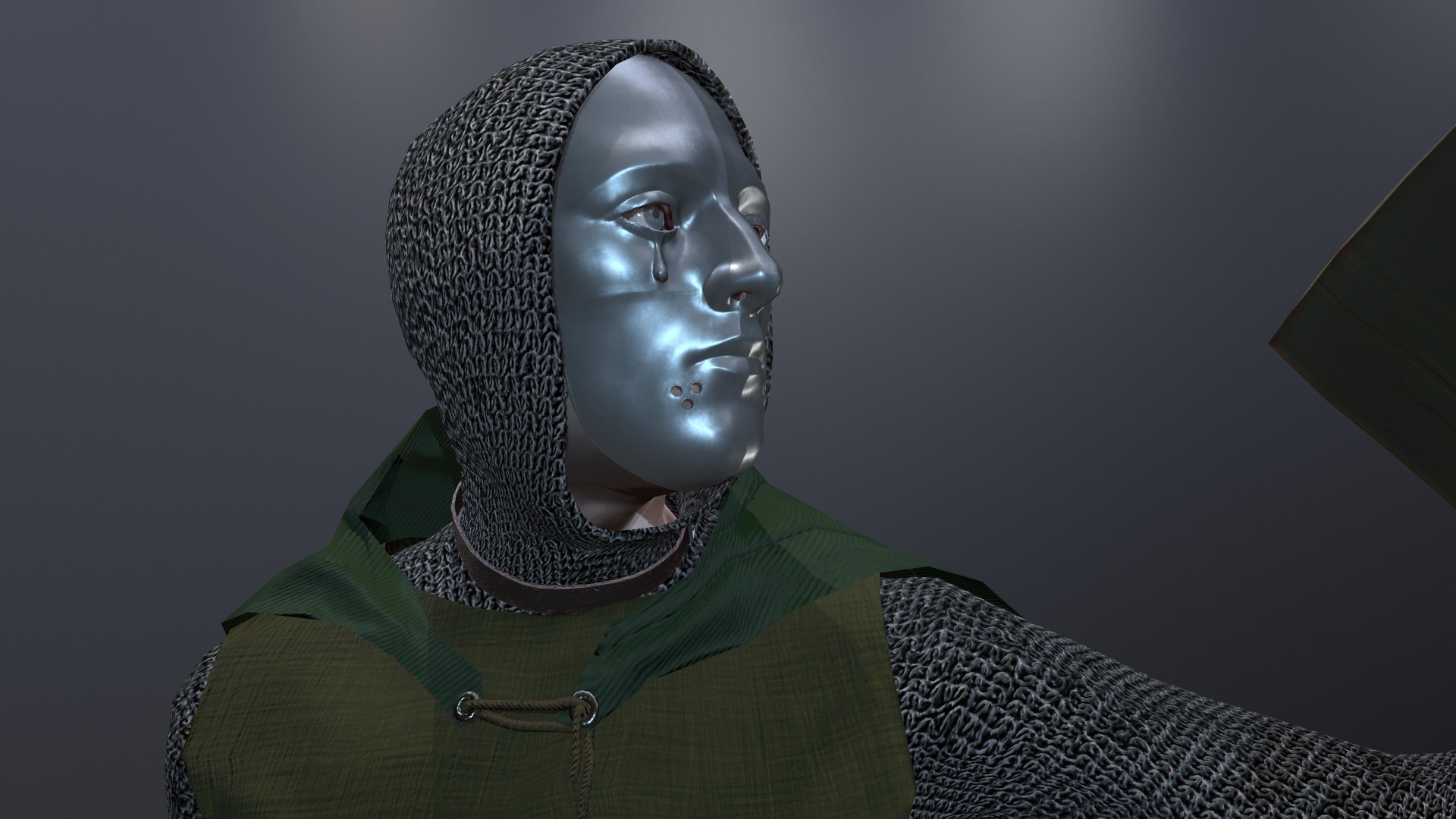 Masked Knight Low-poly 3D model_6