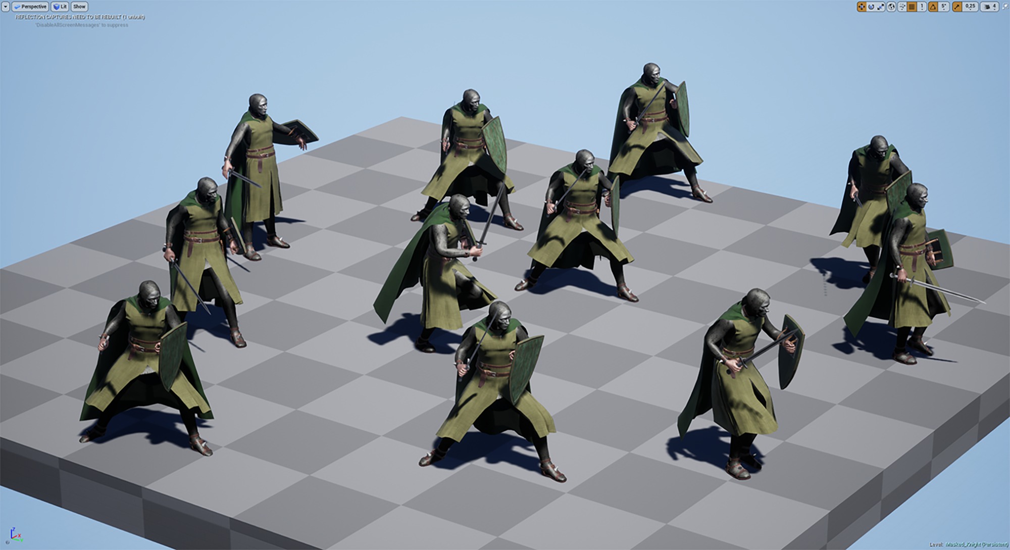 Masked Knight Low-poly 3D model_21