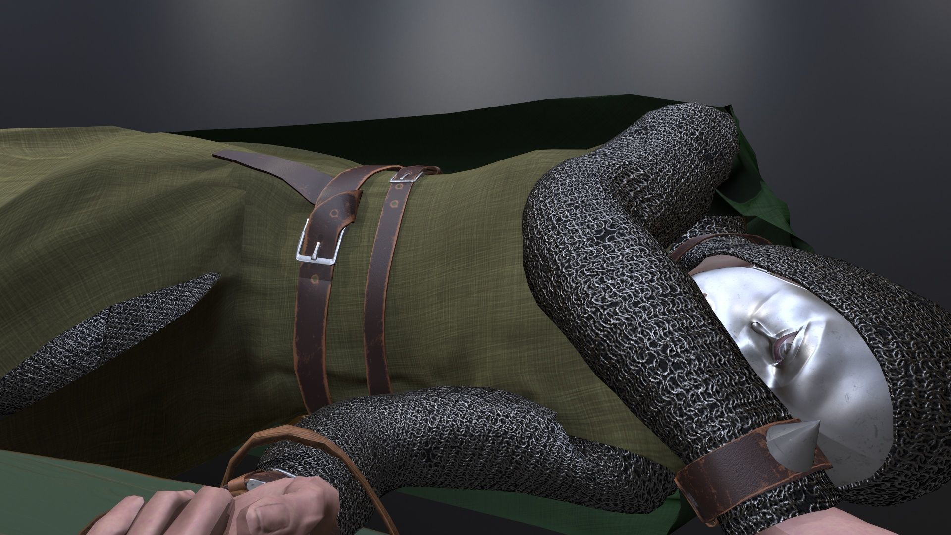 Masked Knight Low-poly 3D model_17