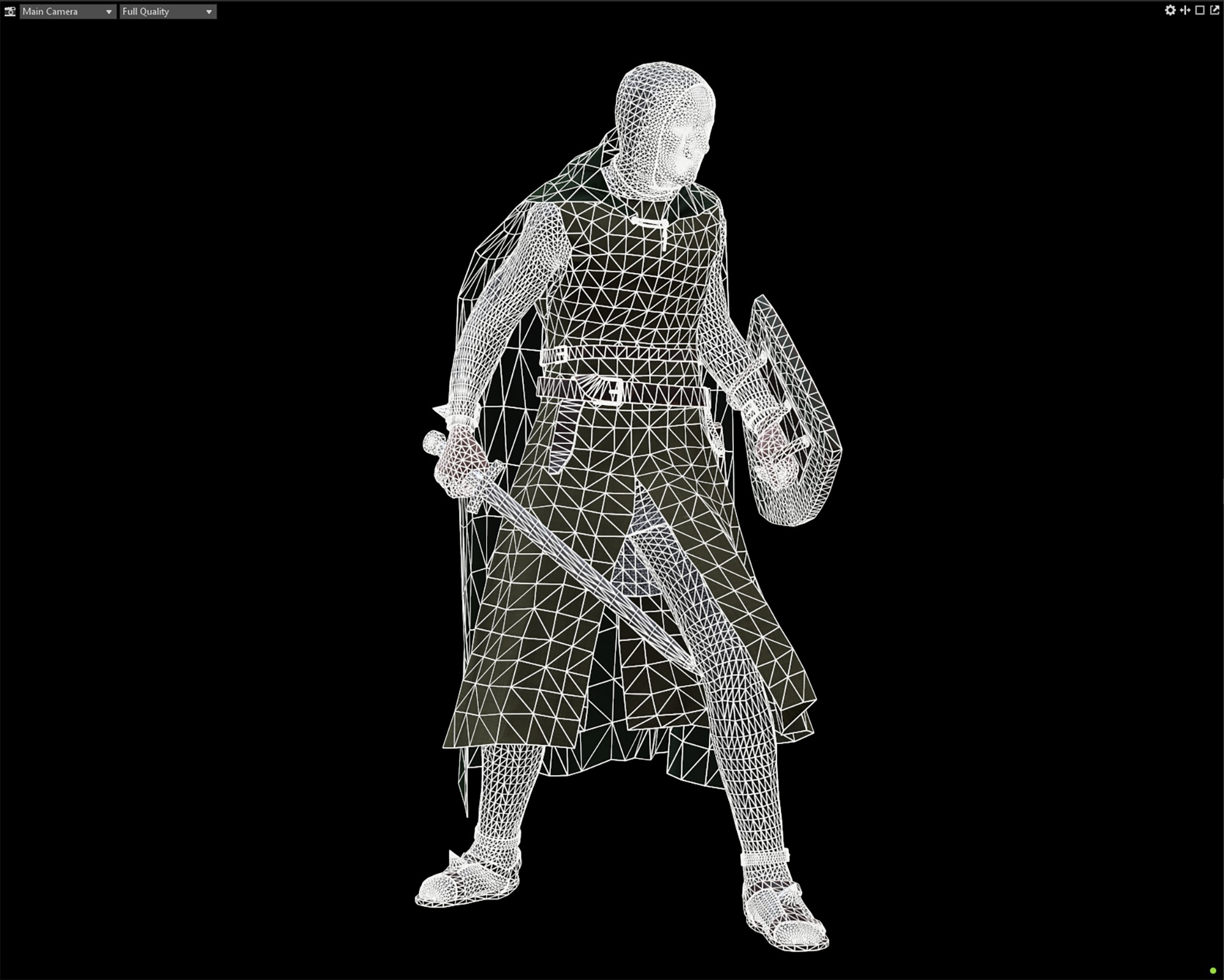 Masked Knight Low-poly 3D model_19