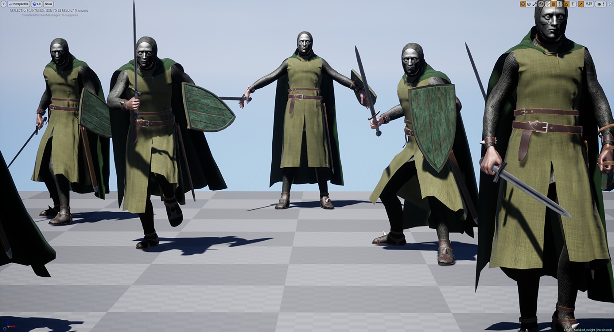 Masked Knight Low-poly 3D model_22