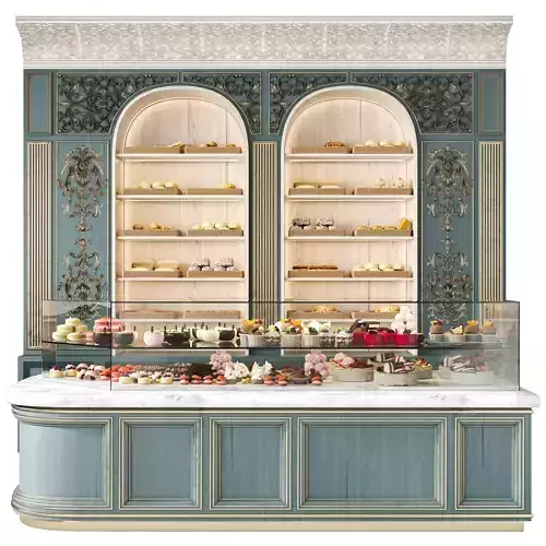Design project of a pastry shop or cafe