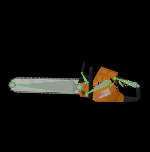 chainsaw Low-poly 3D model_3