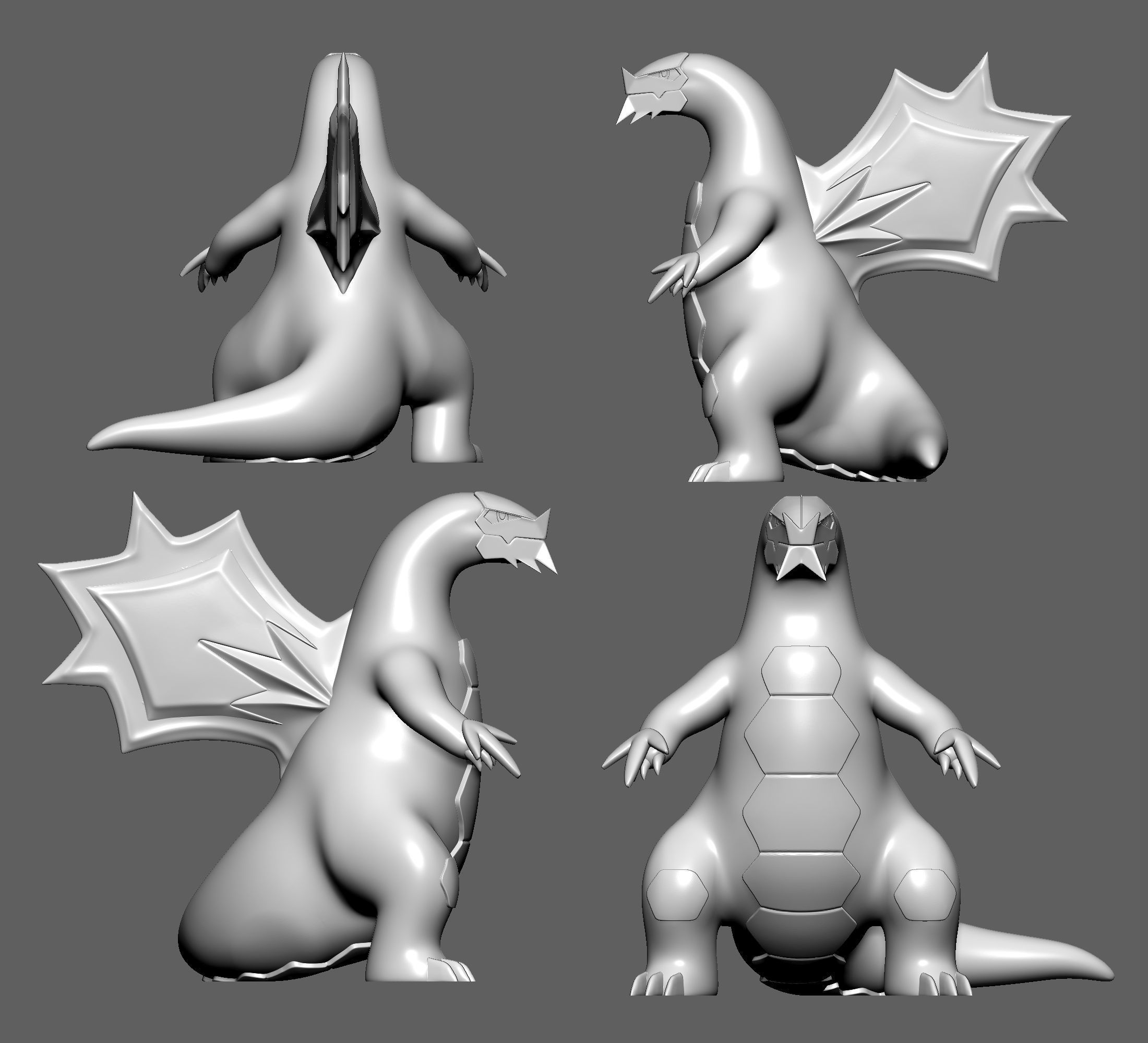 Pokemon - Baxcalibur with 2 poses 3D print model_3