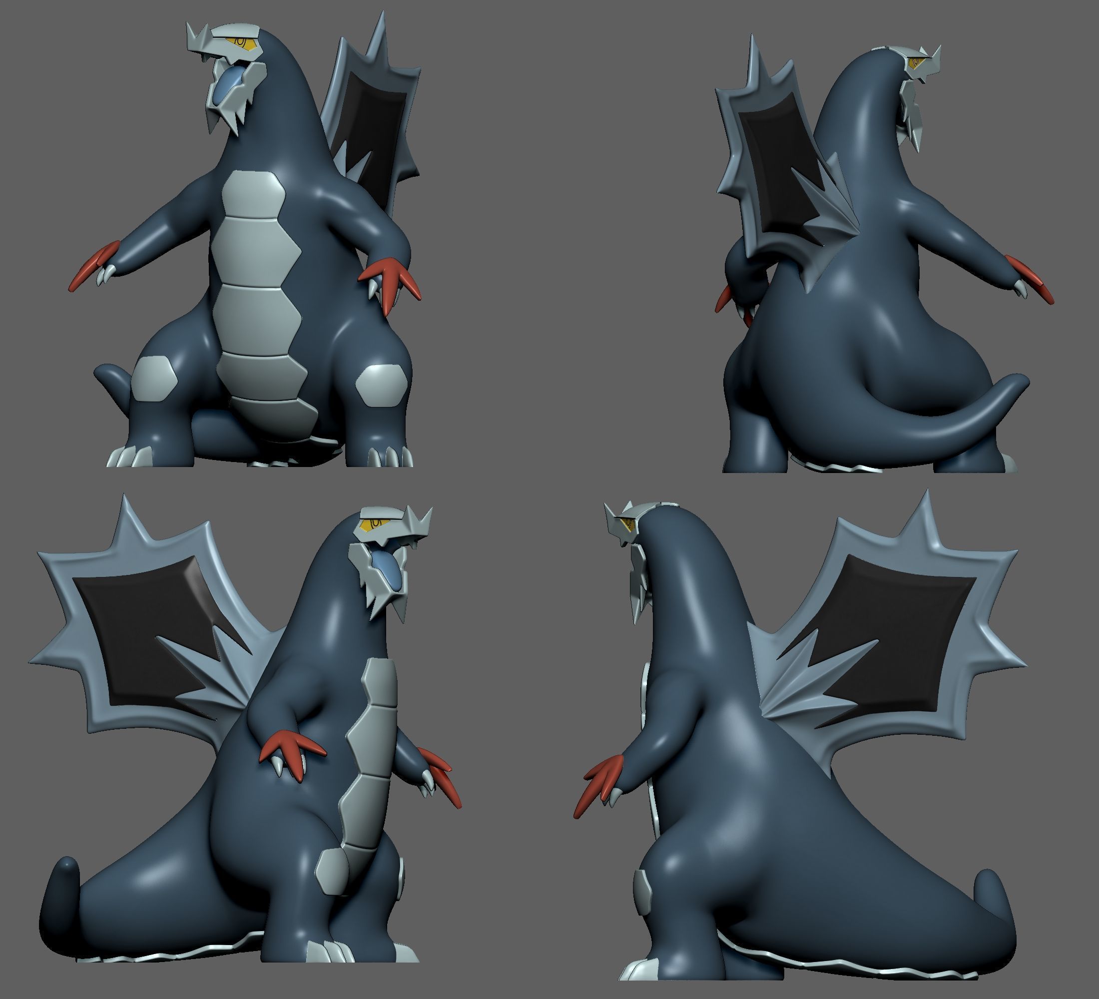 Pokemon - Baxcalibur with 2 poses 3D print model_8