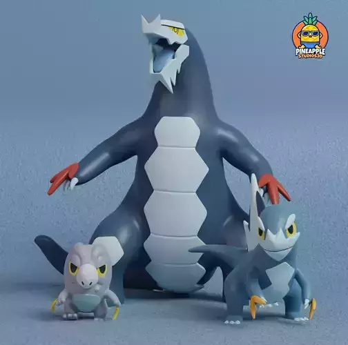 Pokemon - Frigibax Articbax and Baxcalibur