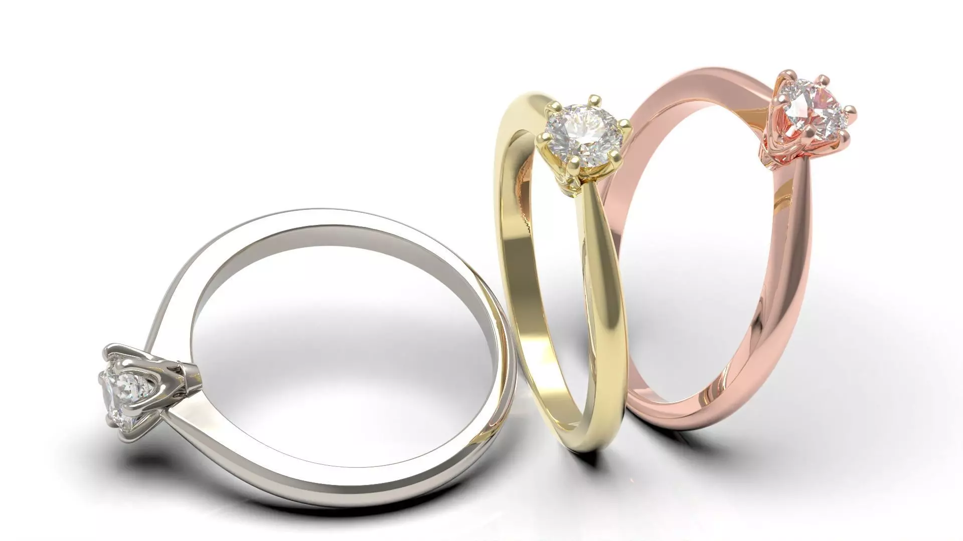 Engagement ring ER45 3D print model_0