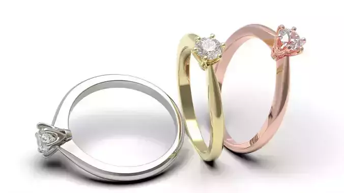 Engagement ring ER45 3D print model