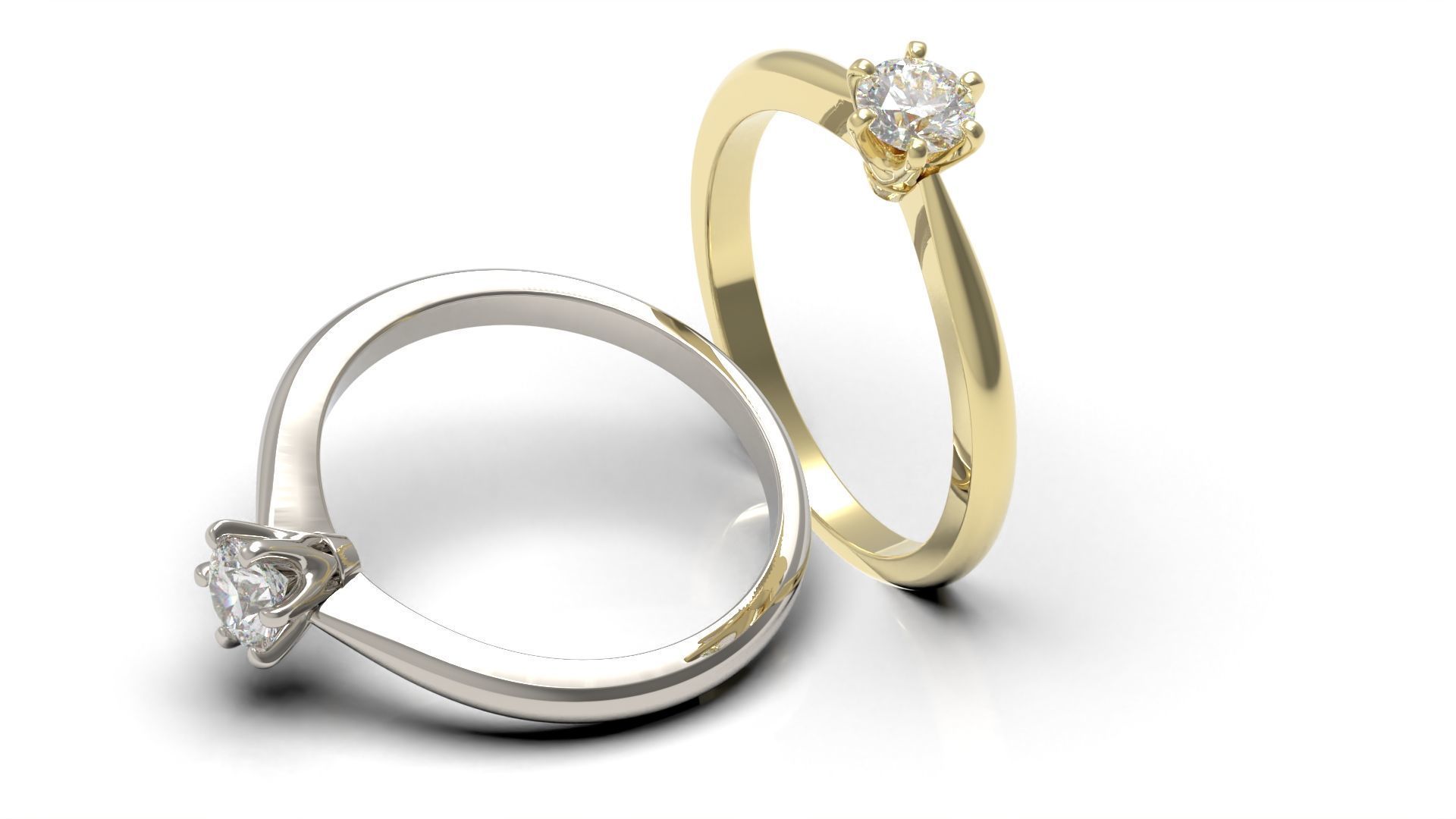Engagement ring ER45 3D print model_1