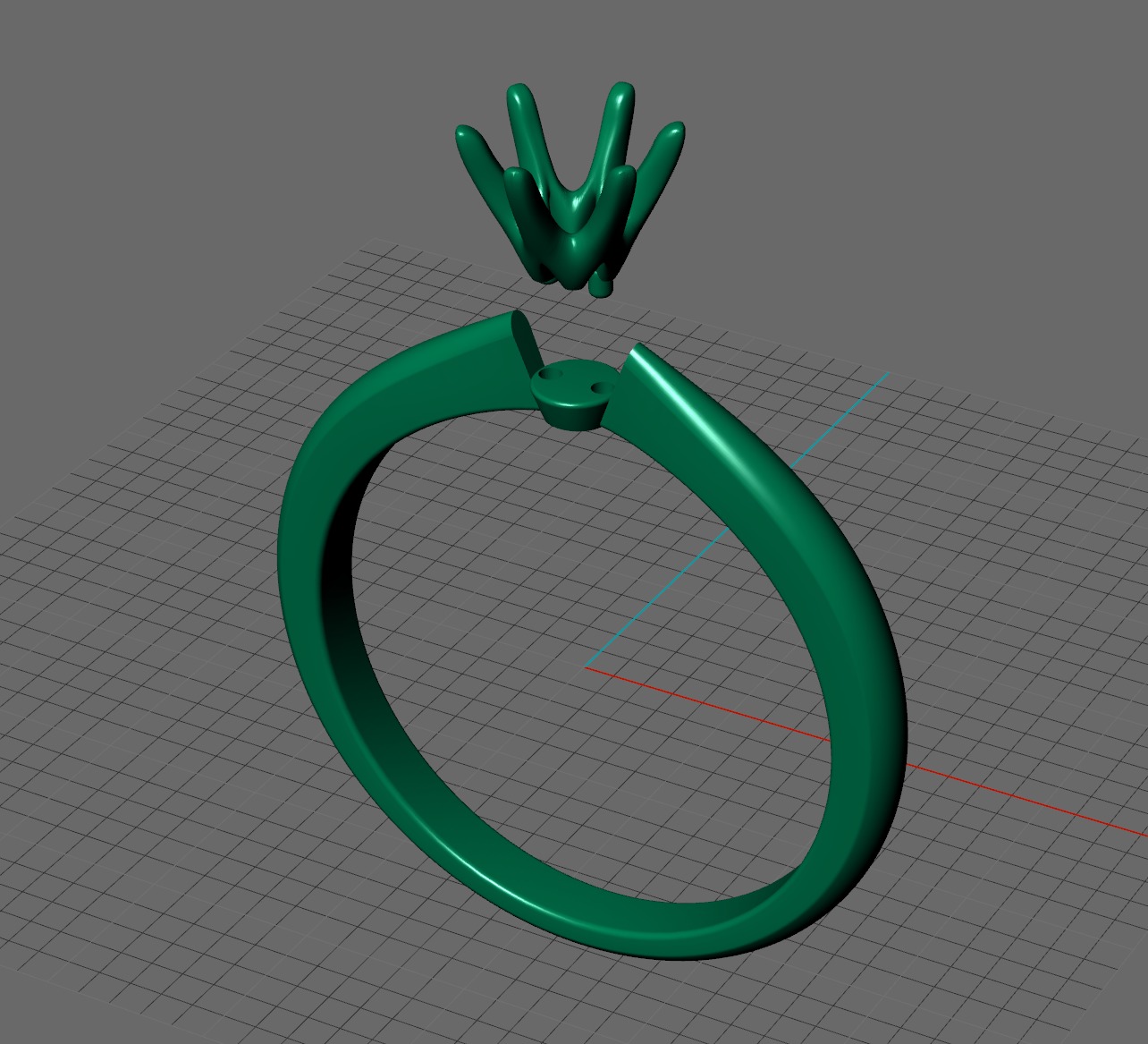 Engagement ring ER45 3D print model_14