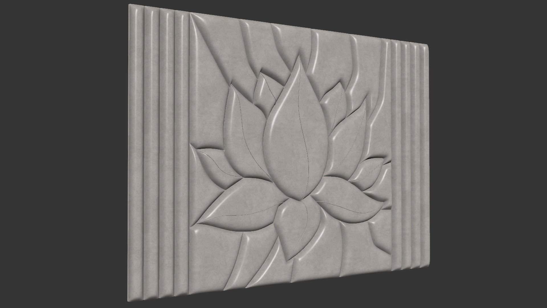 Lotus soft wall panel 3D model_3