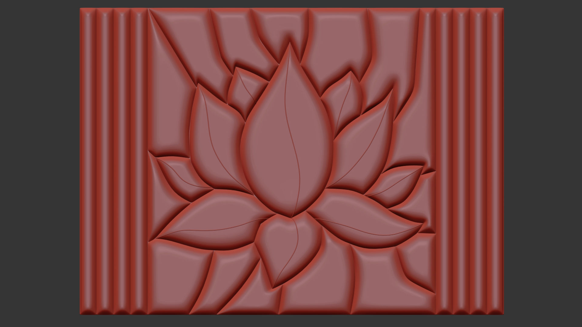 Lotus soft wall panel 3D model_5
