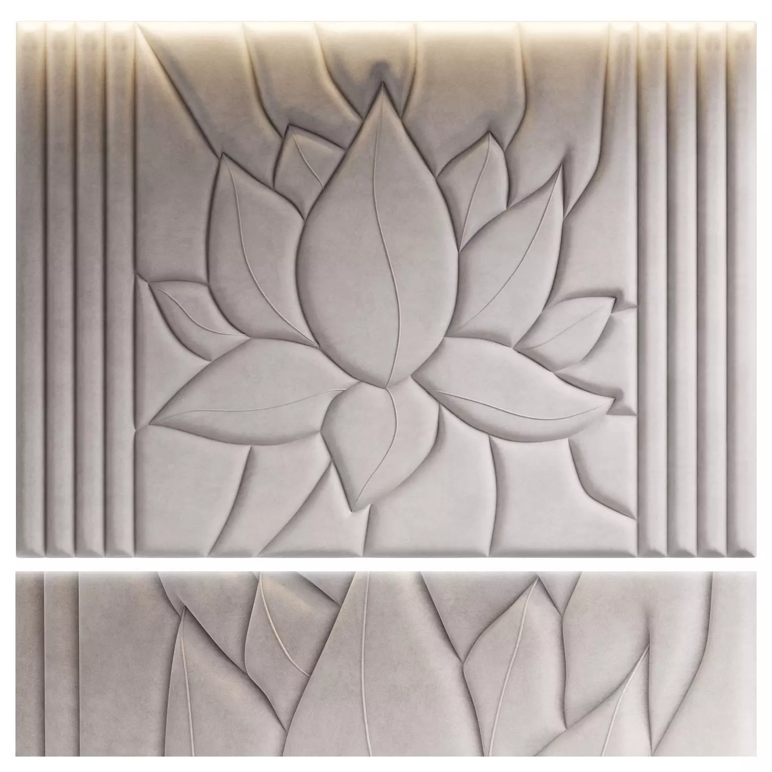 Lotus soft wall panel 3D model_0