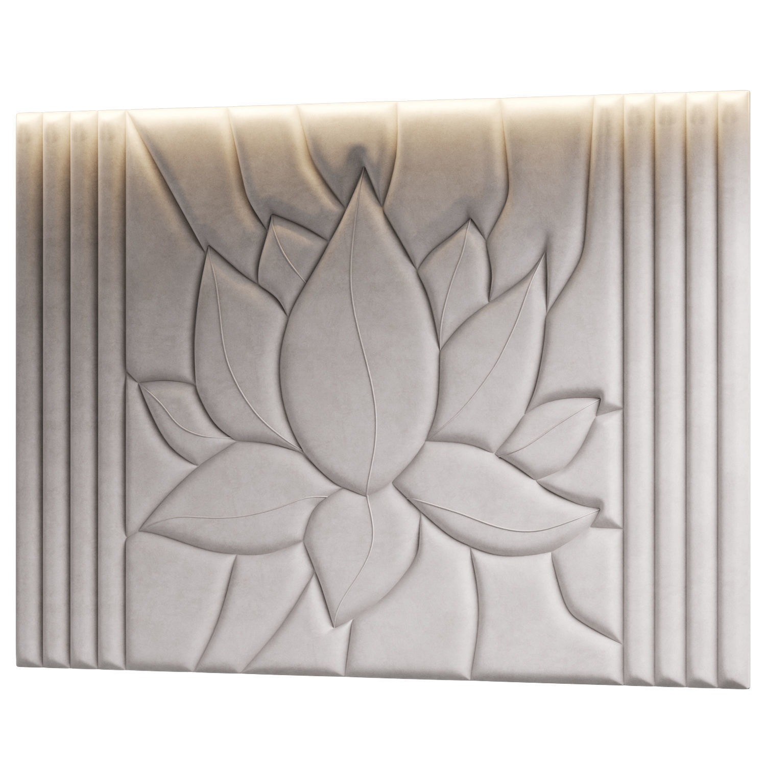 Lotus soft wall panel 3D model_1
