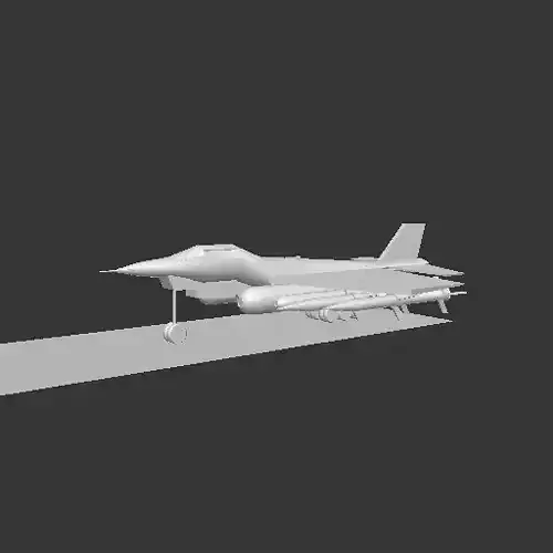 Fighter jet  Low-poly 3D model