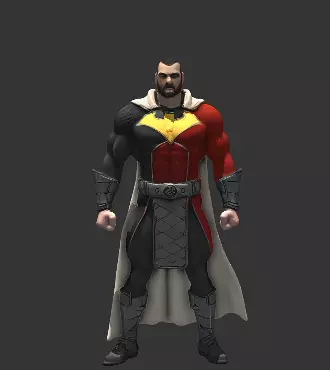 Red Adam real hero Free 3D model