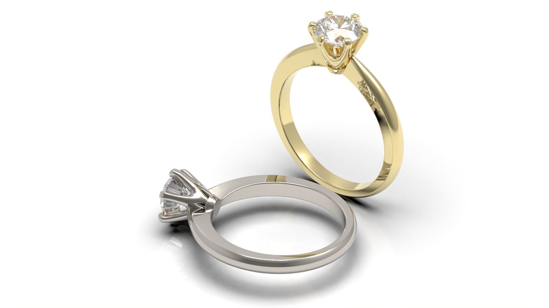 Engagement ring ER 80 3D print model_2