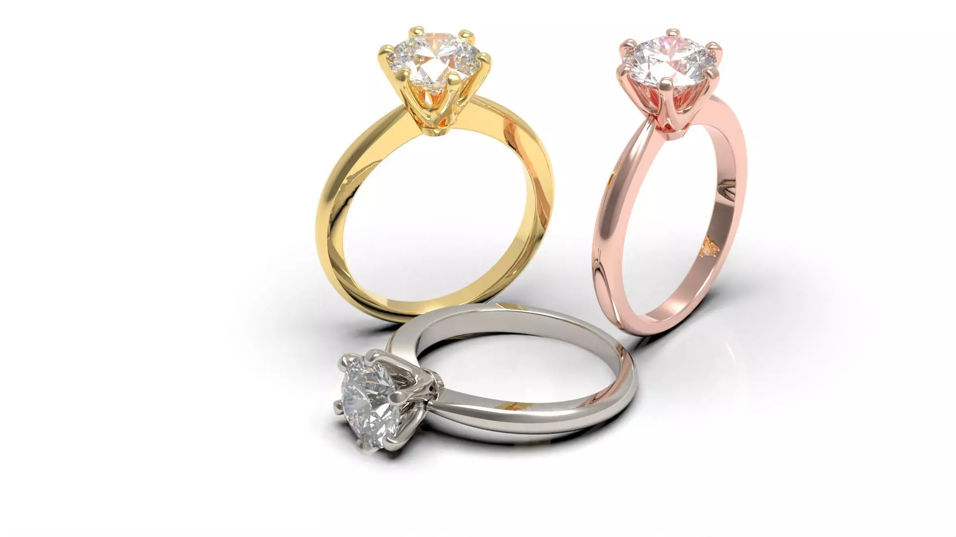 Engagement ring ER 80 3D print model_0