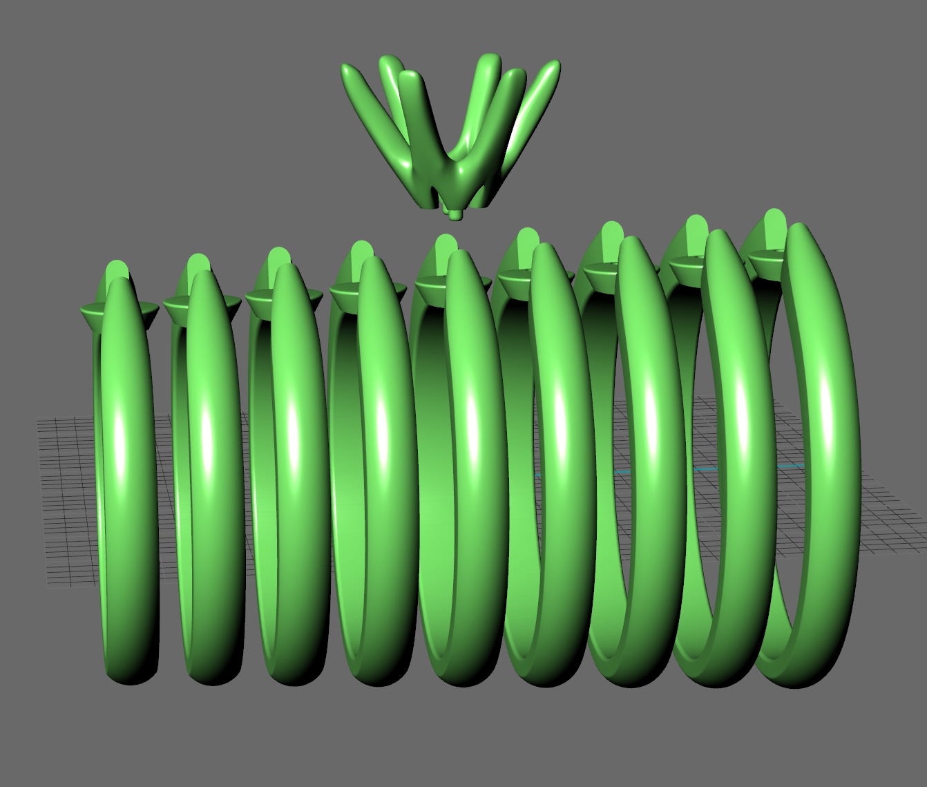 Engagement ring ER 80 3D print model_14