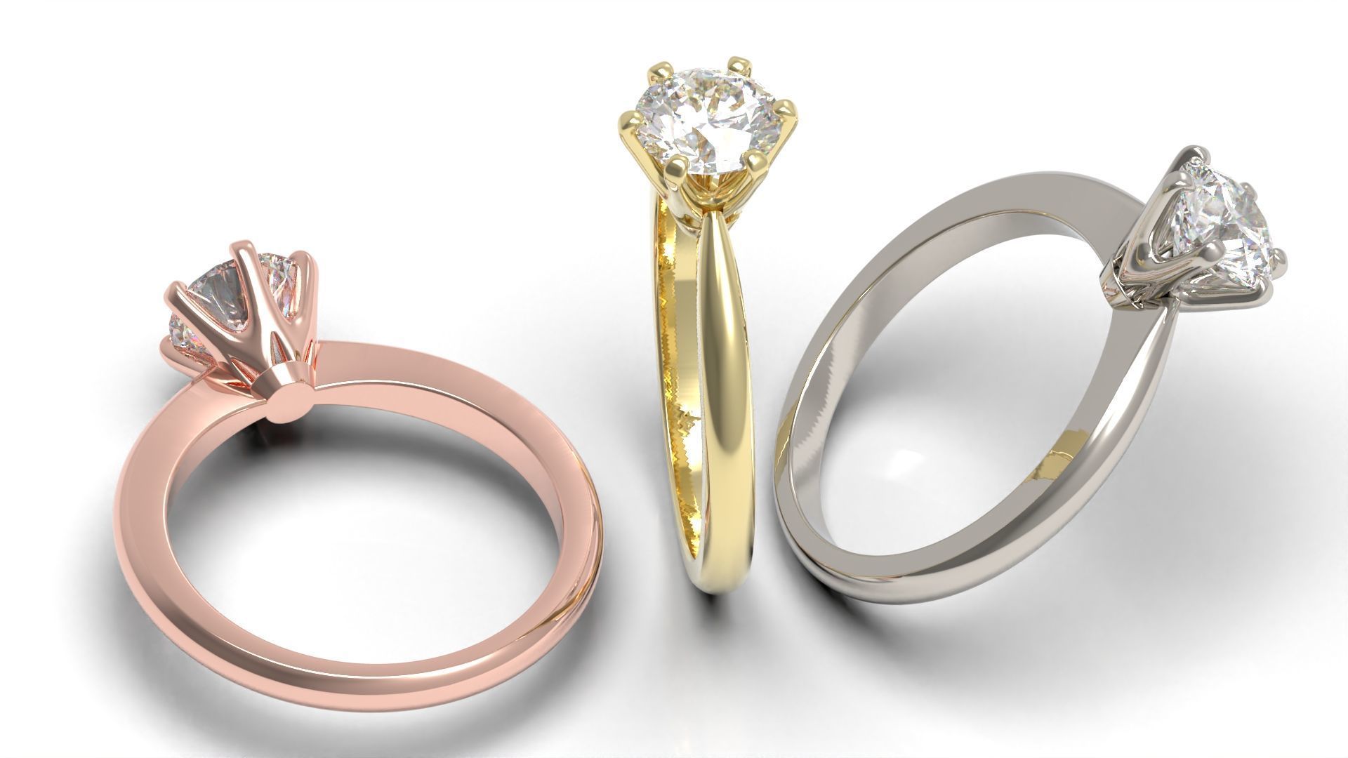 Engagement ring ER 80 3D print model_1